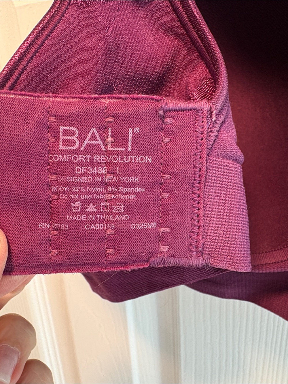Bali Seamless Floral Scoop-Neck Bralette in Plum - Picture 3 of 4
